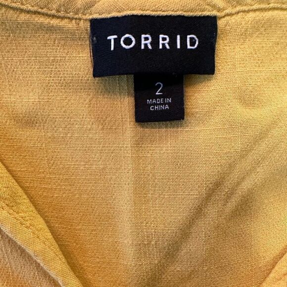 Torrid Rayon Slub Button-Front Tiered Tank size 2 - Picture 8 of 8